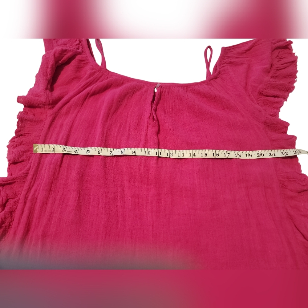 Jen's Pirate Booty Off Shoulder Poncho Style OS Pink Cotton - Picture 8 of 9